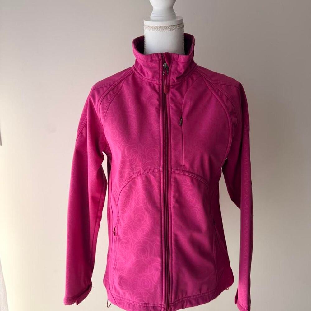Bright pink double diamond full zip